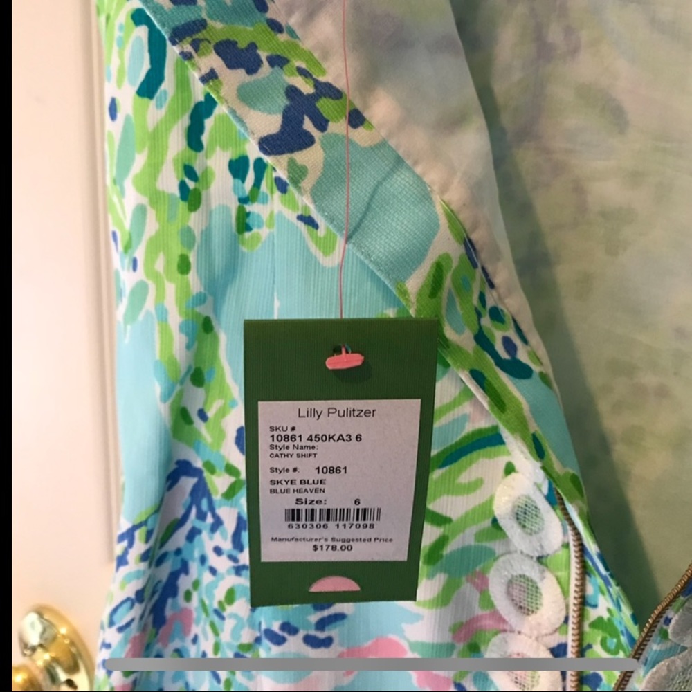 NWT Lilly Pulitzer BLUE HEAVEN CATHY SHIFT Size 6 - Picture 5 of 5